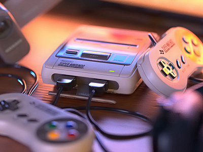 Super Nintendo after effects animation design motion design motion graphics redshift redshift3d