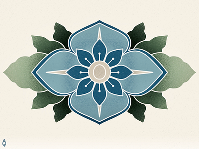 Boy Blu art bold bright color drawing flower illustration minimal nature print procreate symmetrical art symmetry