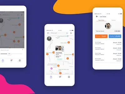 App for the insurance recovery team app app interface eleven18 flat ui user experience design user interface design ux vector