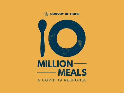 10 Million Meals | A COVID-19 Response branding covid 19 design graphic illustration logo plate relief spoon yellow
