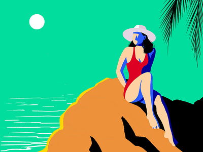 Summer VIbes 2 adventures art beach bold design graphic design illustration illustrator minimal model ocean summer summer vibes travel travelling vector vectorart