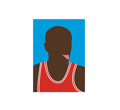 Michael Jordan - Portrait basketball flat graphic design icon illustration jordan michael jordan minimal portrait vector