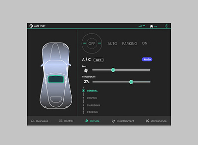 Car interface design. branding dailyui design flat logo typography ui ux web