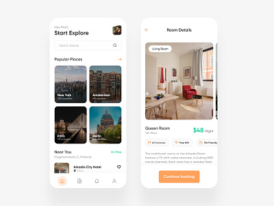 Booking App app app design booking clean design dribbble figma flat ios minimal mobile property ui uidesign ux