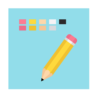 Pencil design illustration