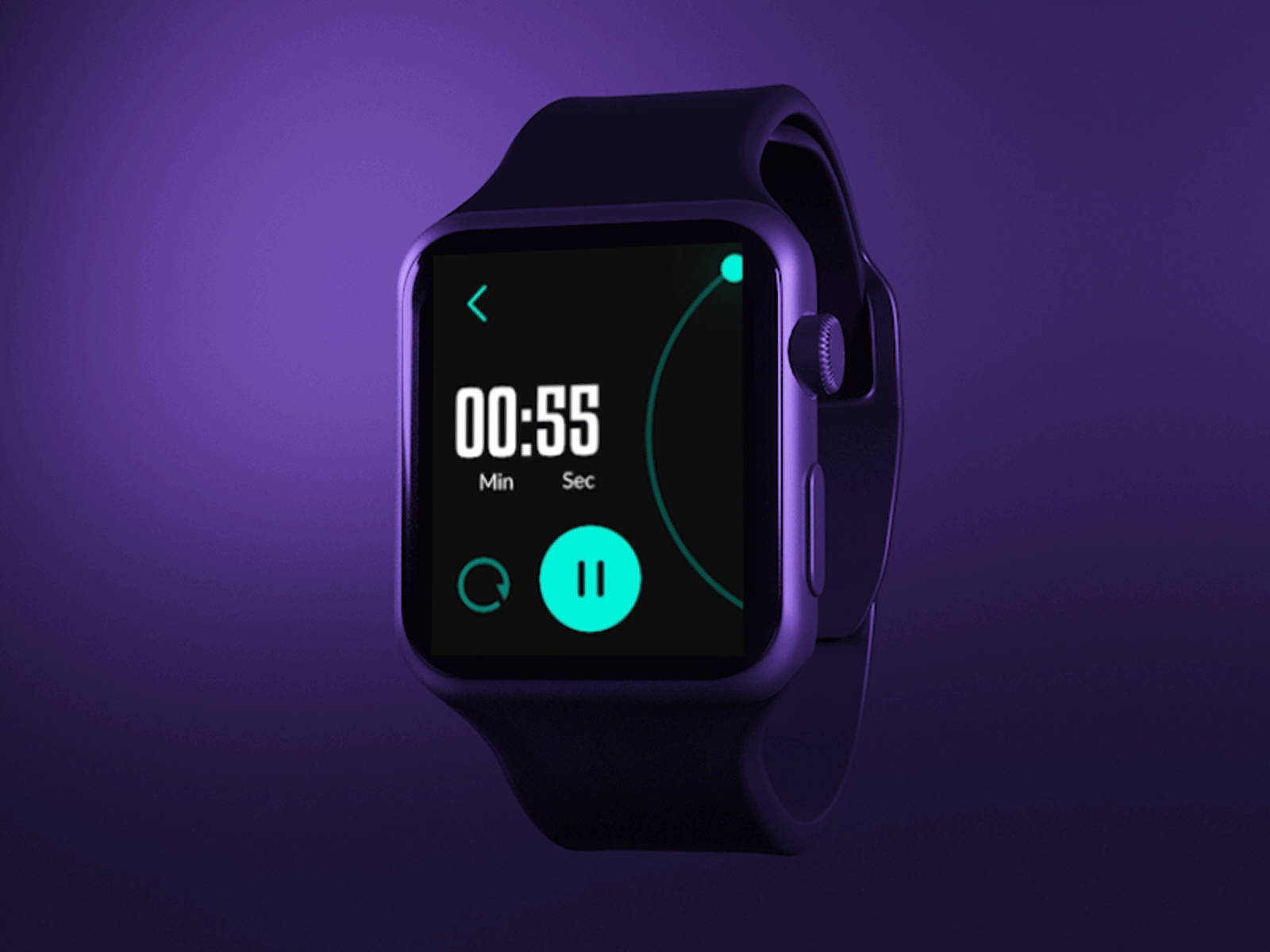 Daily UI 014 - Countdown timer countdowntimer dailyui design smartwatch timer ui ui ux ui design uidesign user interface user interface design userinterface ux