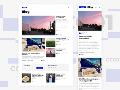 Blog CCC01 blog design desktop desktop design mobile ui ui design ux web