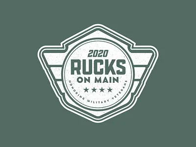 Rucks on Main Logo Mark army badge logo marathon navy patch race stars