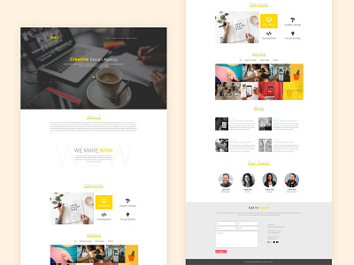 ONEZ - Free Minimal Agency Website agency website download download psd free freebie freebie psd ui userinterface website template