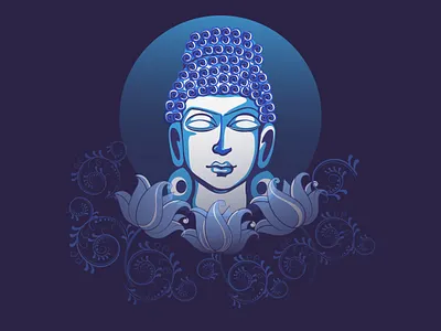 Gautam Buddha buddha illustration illustrator potrait