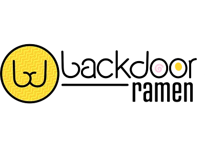 Backdoor Ramen Logo Concept #2 branding design font graphic design illustration illustrator cc layout logo ramen restaurant typography vector