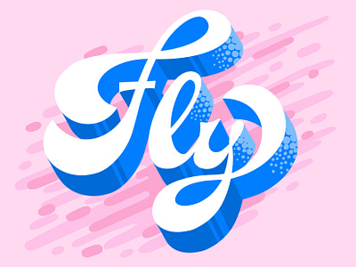 Fly custom type hand lettering lettering script typogaphy