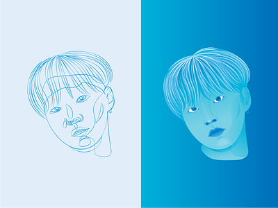 Vector portrait. Suga art artwork august d bts illustration illustrator portfolio portrait rap sketch suga vector 대취타