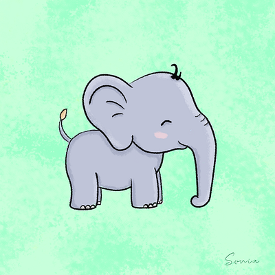 Elefante art design drawing illustration wacom