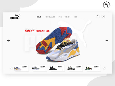 Puma Shoes online Store-neumorphism banner hero banner hero section illustration landing page design landingpage neumorphism shoes shoes banner ui ui ux ui design uidesign uiux userinterface uxdesign website website banner website design websites