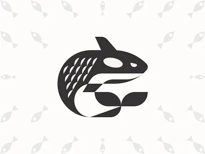 Killer Whale for "K" animal branding fish geometric geometry illustration killer whale mark negative space orca symbol wild