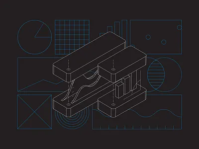 Piagonal Cross-Section cross section data diagram illustration infographic logo piagonal