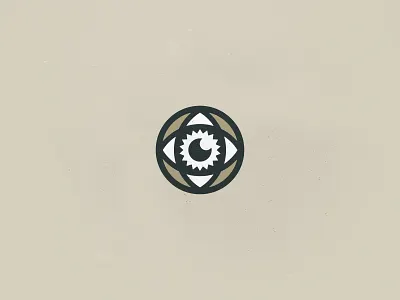 Stare Into the Sun brand branding eye grunge icon illustration line art logo mystic retro sun tan typography vector vintage