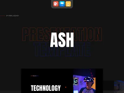 Ash Presentation Template animated blue branding business template design free presentation infographic pitch deck powerpoint presentation