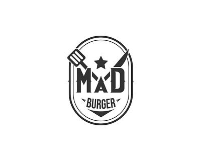 Mad Burger Logo Design colors illustration logo minimal typography vector