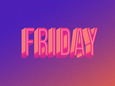 It's Friday! adobe adobe illustrator adobe photoshop depth design friday gradient graphic design illustration illustrator poster purple shadow shiny type typeposter typography typographyart vecvtor weekend