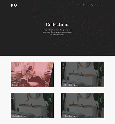 WIP: Collections Page design web design website