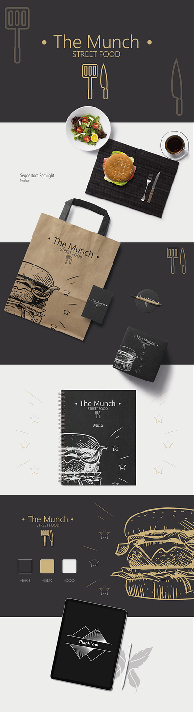 The Munch Logo Design colors design flat icon illustration minimal vector