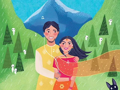 Chitra-Save the Date animation art branding design illustration illustrator logo minimal vector website