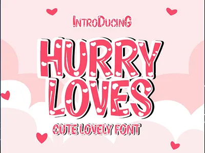 hurry loves Font brand branding cute design font logo modern font professional quote shirt