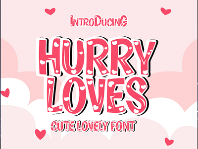 hurry loves Font brand branding cute design font logo modern font professional quote shirt