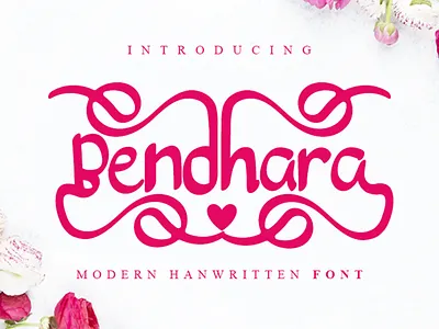 bendhara Font branding caligraphy font design font illustration logo modern font professional script shirt