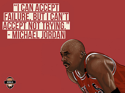 Michael Jordan Motivation design icon illustration logo