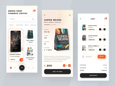 Ecommerce Coffee Products App app e commerce e commerce app ecommerce ecommerce app mobile mobile app mobile ui online order online shop app shop app shopping app ui uiux ux