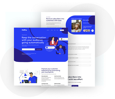 MailDrip Landing Page: Email Automation branding design vector