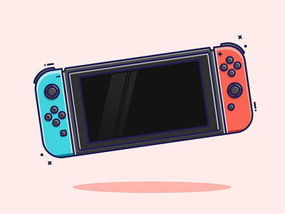 Nintendo Switch Flat Illustration 2d 2d art flat illustration flatdesign gaming graphic design illustration illustrator nintendo nintendo switch switch vector