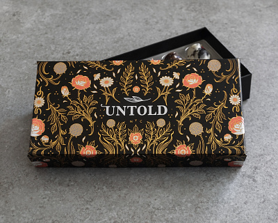 Untold Packaging botanical art botanical illustration botanical pattern botanicals chocolate chocolate packaging dessert packaging gold gold foil graphic design illustration linework packaging packaging design packaging illustration vector art