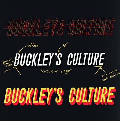 Buckley Culture Logo process branding design logo typography