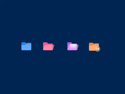 Glassy Effect Folder Icon app design designs dribbble figma folder folder icon icon design icon set iconography icons illustrator ios muzil product ui user interface ux vector website