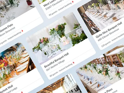 Place Cards 2020 app app design banquet booking card cards clean clear design event hall icon minimalistic photos product design ui uiux unsplash ux