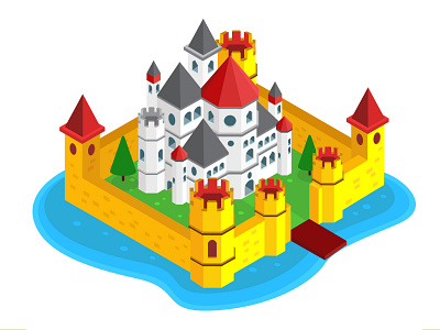 Isometric Design - Castle architecture building castle design graphic graphic design graphics illustration information information design isometric art isometric design isometric illustration isometry vector