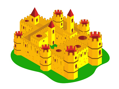 Isometric Design - Fort architecture building design fairytale fairytales fort graphic graphic design graphics illustration information information design isometric art isometric design isometric illustration isometry medieval vector