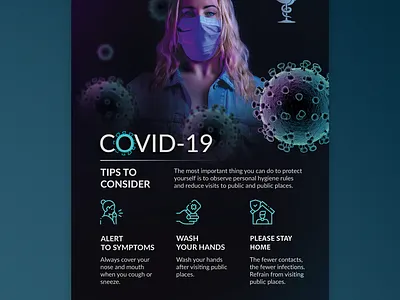 Flyer covid 19 covid design poligraphy