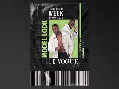 Flyer for High Fashion Week fashion flyer