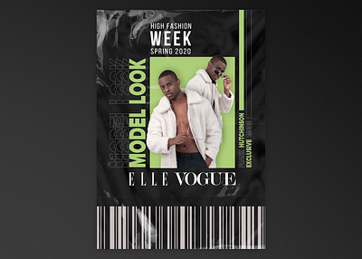 Flyer for High Fashion Week fashion flyer