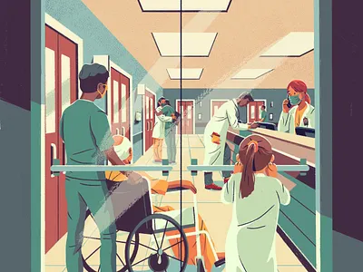 What Do You Want to Be When You Grow Up? cartoon character covid covid19 doctor gouache hospital illustration pandemic procreate texture virus