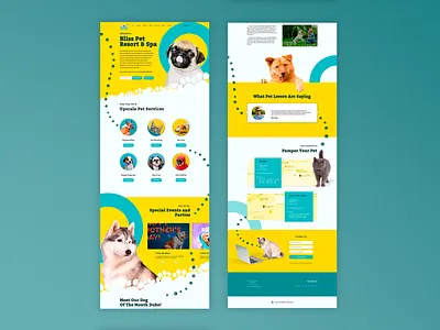 Pet hotel landing page. landing page pet