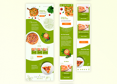 Landing page for pizza delivery site. delivery landing page landing page design pizza