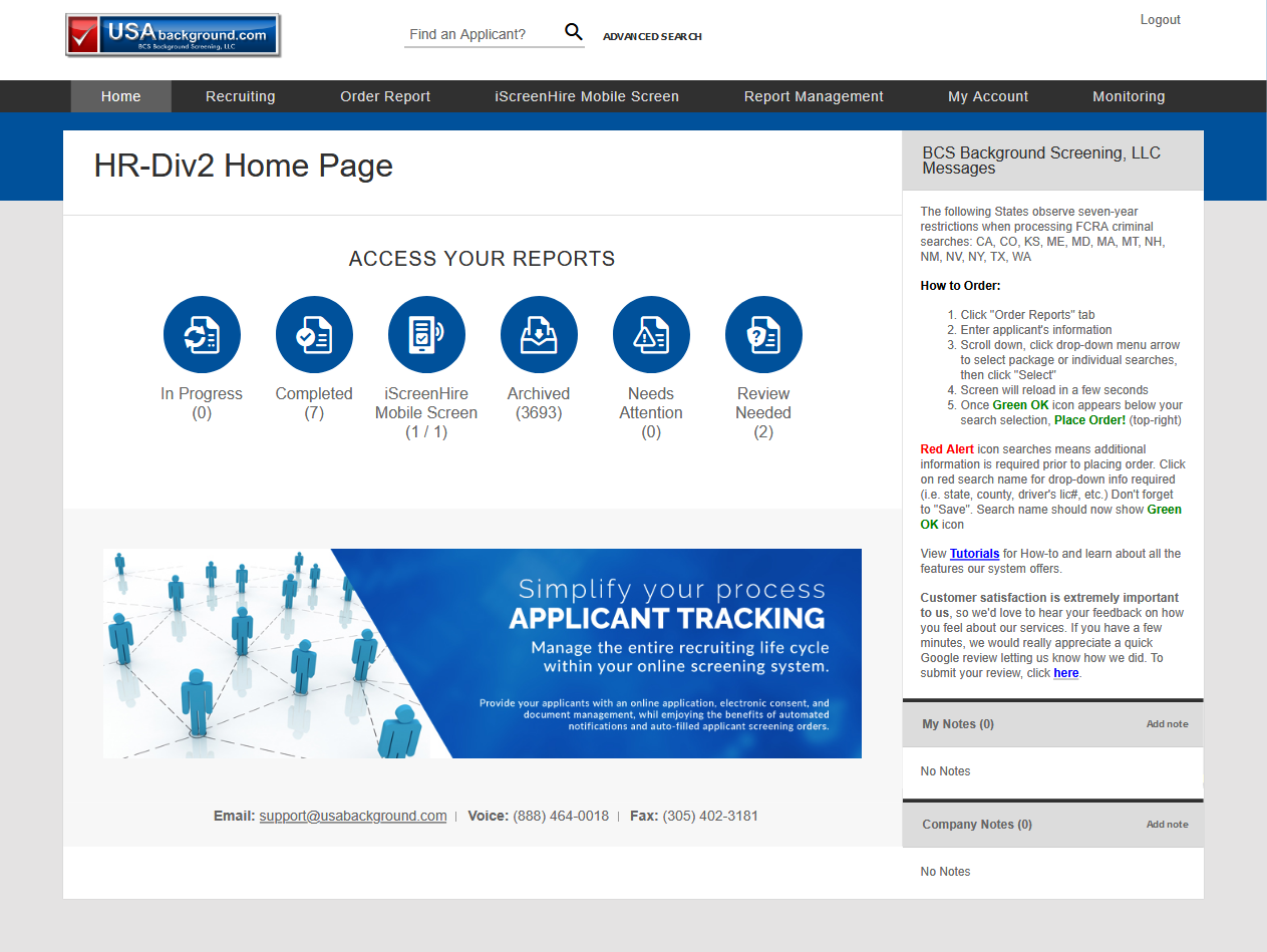 BCS Background Screening Order Screen background checks criminal records employment screening