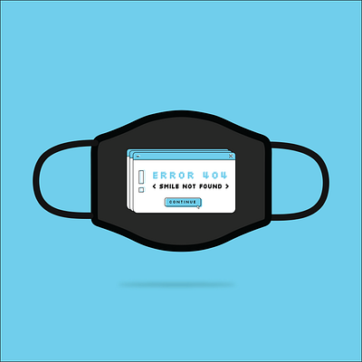 Error 404 Mask Design challenge covid19 design designforgood digitalart illustration vector