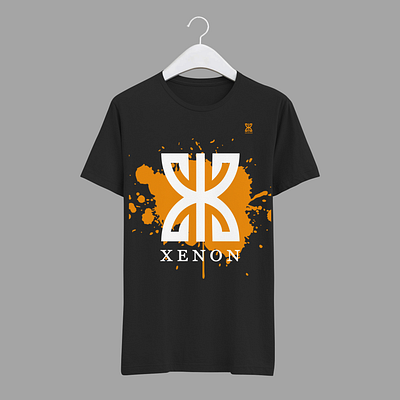 Xenon branded Tshirt design branding illustration logo signage